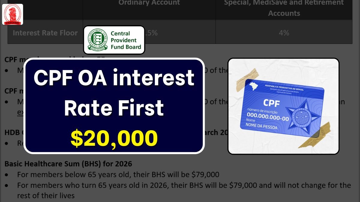 CPF OA First S$20,000 Interest Rate Explained (Singapore)